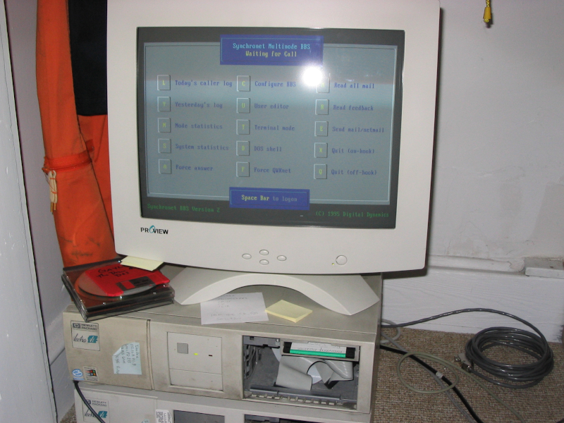 Synchronet BBS console