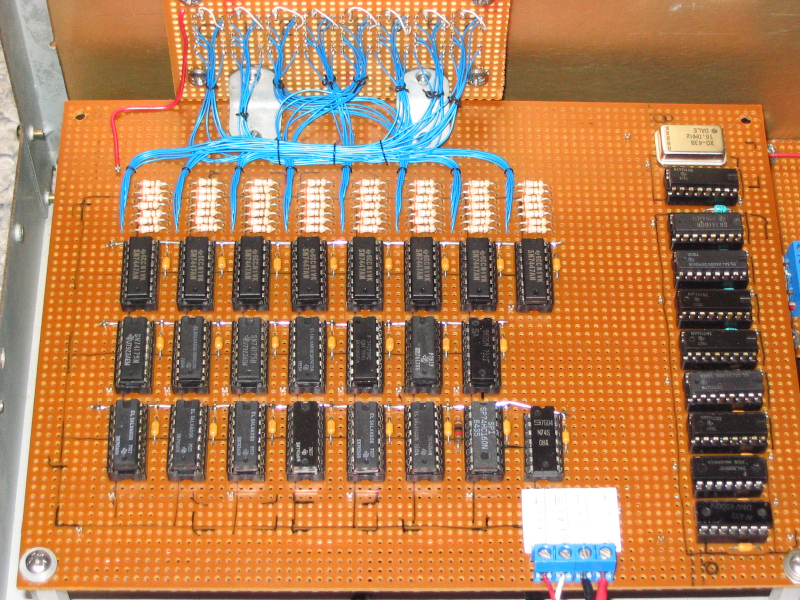 old-school frequency counter main board